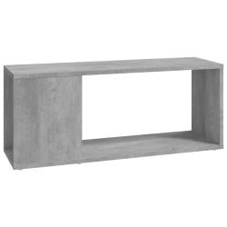 Meuble TV classique &eacute;pur&eacute; 80 x 24 x 32 cm design d&eacute;coratif ambiance cosy en bois d'ing&eacute;nierie gris