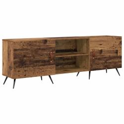 Meuble TV rectangulaire moderne avec portes et espaces de rangement salon 150 x 30 x 50 cm en bois