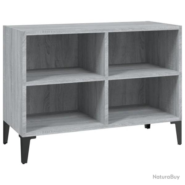 Meuble TV avec 4 compartiments moderne salon 69,5 x 30 x 50 cm en bois d'ing�nierie gris 02_0048060