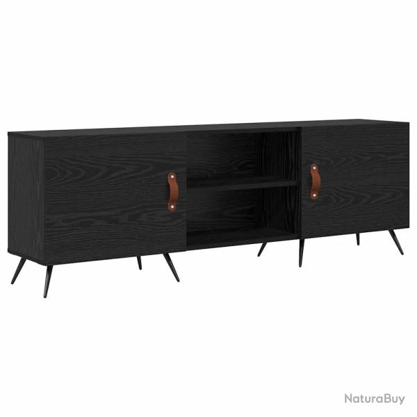 Meuble TV rectangulaire moderne avec 2 portes 150 x 30 x 50 cm rangement fonctionnel en bois d'ing�