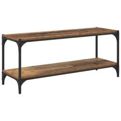 Meuble TV rectangulaire rustique grand espace de stockage 100 x 33 x 41 cm en bois ancien 02_0052699