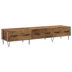 Meuble TV minimaliste pratique avec tiroirs 150 x 36 x 30 cm en bois d'ing&eacute;nierie ancien 02_0052772
