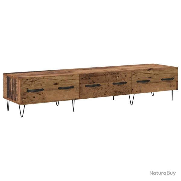 Meuble TV minimaliste pratique avec tiroirs 150 x 36 x 30 cm en bois d'ing�nierie ancien 02_0052772