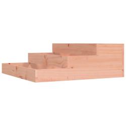 Jardini&egrave;re carr&eacute;e design robuste 78 x 78 x 27 cm pour jardin ext&eacute;rieur en bois de douglas massif 02