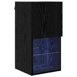 Meuble TV mural design moderne 30,5 x 30 x 60 cm avec &eacute;tag&egrave;res pratiques ambiance contemporaine en