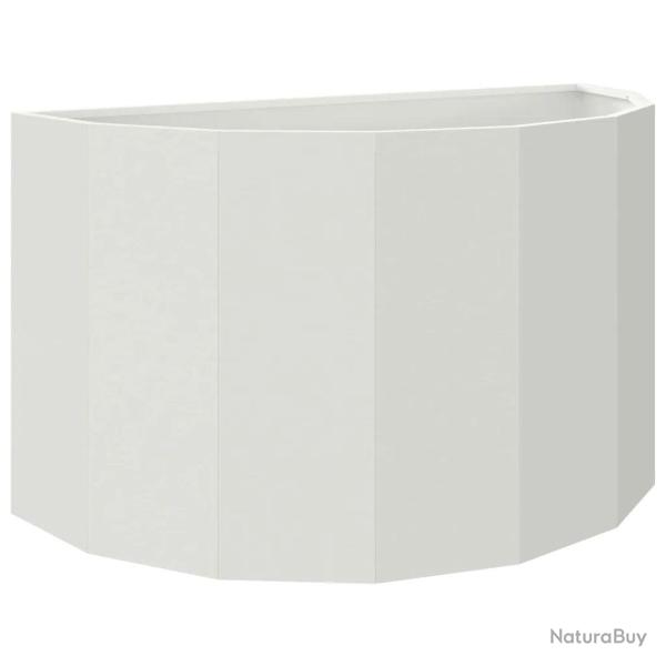Jardini�re demi-ronde moderne ext�rieure 90 x 45 x 50 cm design chic en acier blanc 02_0052951