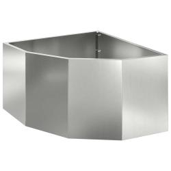 Jardini&egrave;re d'angle moderne et &eacute;pur&eacute;e 60 x 60 x 35 cm en acier galvanis&eacute; argent 02_0052885