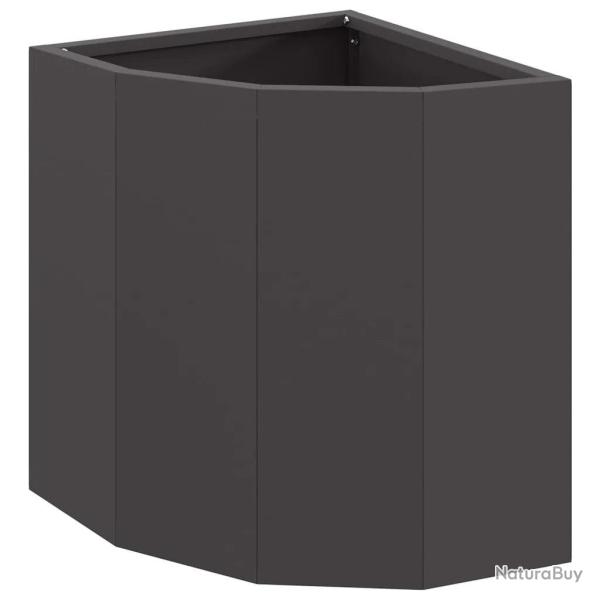 Jardini�re d'angle moderne 30 x 30 x 35 cm design �pur� ext�rieur en acier noir 02_0052894