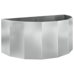 Jardini&egrave;re demi-ronde moderne finition mate 120 x 60 x 50 cm pour ext&eacute;rieur style contemporain en a