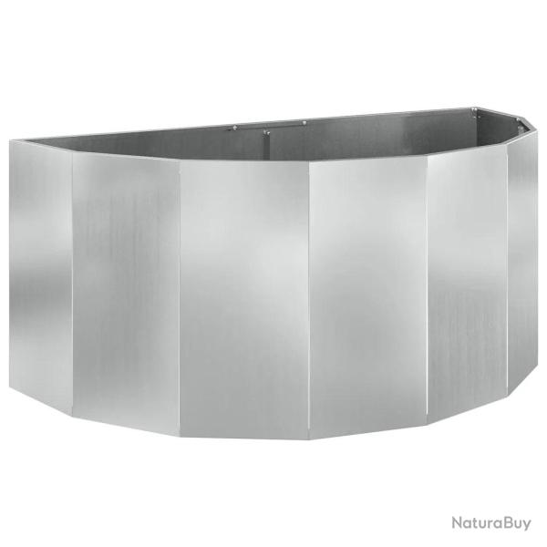 Jardini�re demi-ronde moderne finition mate 120 x 60 x 50 cm pour ext�rieur style contemporain en a