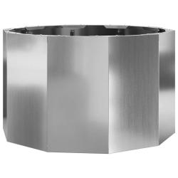 Jardini&egrave;re ronde moderne ext&eacute;rieur 60 x 60 x 35 cm r&eacute;sistance intemp&eacute;ries touche &eacute;l&eacute;gante en acier