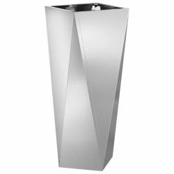 Jardini&egrave;re moderne en acier galvanis&eacute; 30 x 30 x 75 cm style chic pratique pour jardin terrasse en a