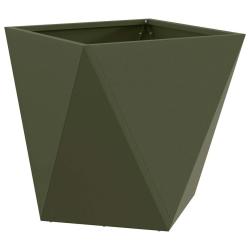 Jardini&egrave;re moderne rectangle ext&eacute;rieur 50 x 50 x 50 cm r&eacute;sistance intemp&eacute;ries esth&eacute;tique en acier v