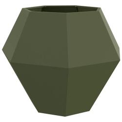 Jardini&egrave;re rectangulaire pour fleurs et herbes 100 x 100 x 80 cm ext&eacute;rieur design moderne en acier