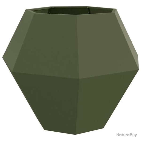 Jardini�re rectangulaire pour fleurs et herbes 100 x 100 x 80 cm ext�rieur design moderne en acier