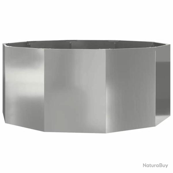 Jardini�re ronde pratique ext�rieur 120 x 120 x 50 cm ambiance moderne en acier galvanis� argent 02