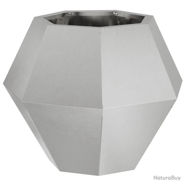 Jardini�re rectangulaire pour ext�rieur 50 x 50 x 40 cm design classique �l�gant en acier inoxydabl