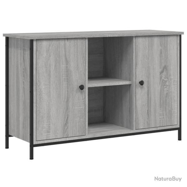 Meuble TV classique pratique rangement ouvert 100 x 35 x 65 cm style industriel en bois d'ing�nieri