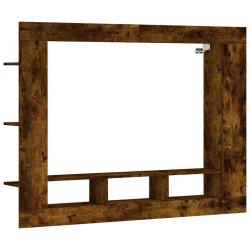 Meuble TV flottant avec grand rangement 152 x 22 x 113 cm design pratique ambiance moderne en bois