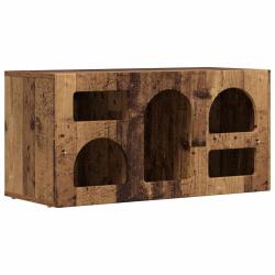 Meuble TV en bois ancien moderne minimaliste chambre salon 80 x 35 x 40 cm en bois d'ing&eacute;nierie anc