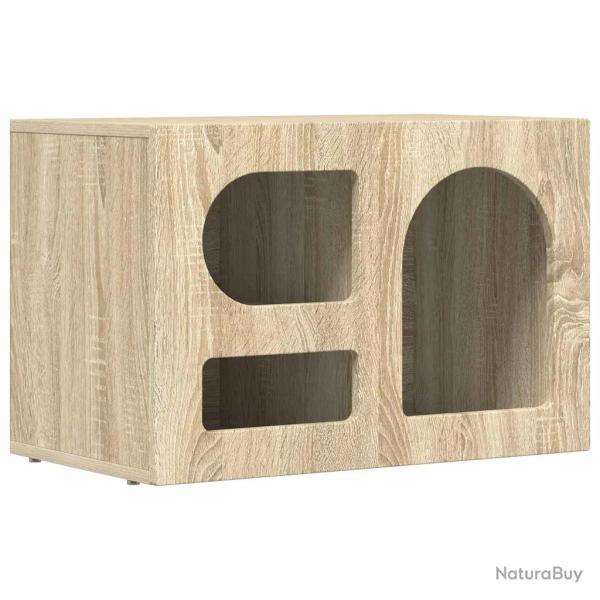 Meuble TV moderne fonctionnel 60 x 35 x 40 cm design �pur� en bois d'ing�nierie ch�ne sonoma 02_005