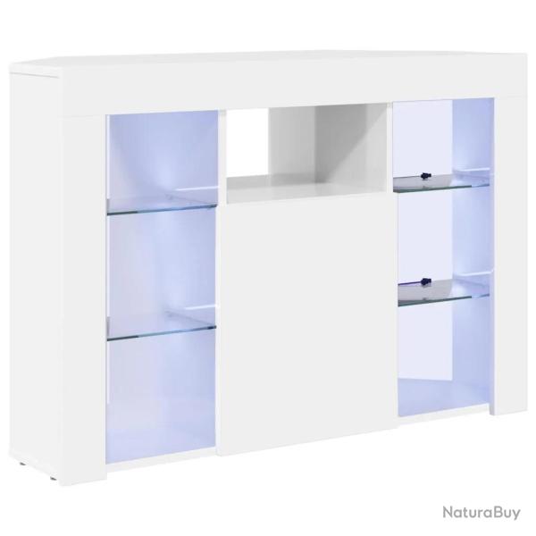 Meuble TV LED d'angle moderne avec rangement mural optimis� 100 x 40 x 68 cm en bois d'ing�nierie b