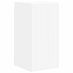 Meuble TV mural moderne rangement pratique 30 x 31 x 60 cm en bois d'ing&eacute;nierie blanc 02_0054949