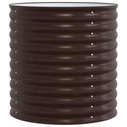 Jardini&egrave;re sur&eacute;lev&eacute;e moderne 80 x 80 x 81 cm durable ext&eacute;rieur minimaliste chic en acier marron 02_