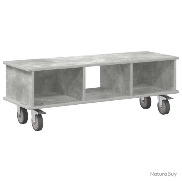 Meuble TV rectangulaire moderne rangement multi-usages salon 100 x 35 x 35 cm en bois d'ing�nierie
