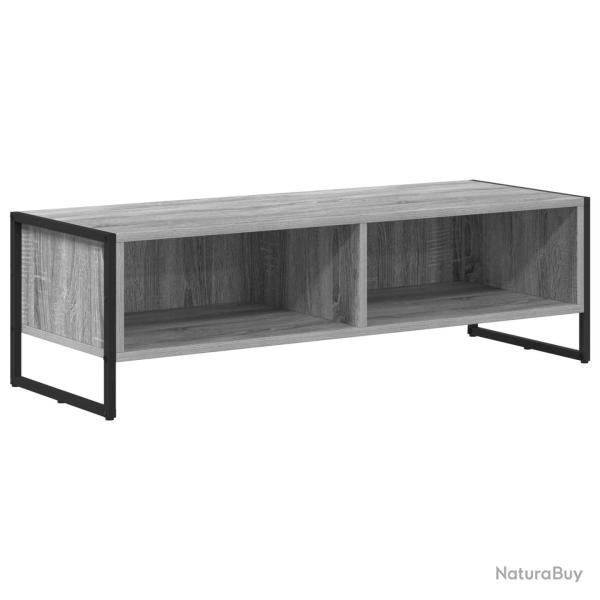 Meuble TV rectangulaire moderne avec rangement pratique 100 x 36,5 x 30,5 cm en bois d'ing�nierie g