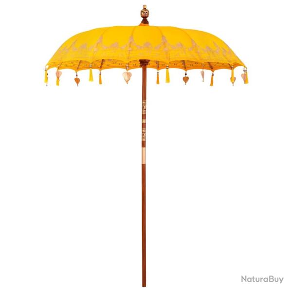 Parasol balinais rond pour ext�rieur 185 x 185 x 260 cm avec canopy opaque d�coratif ambiance tropi