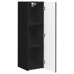 Meuble TV mural moderne avec rangements 30 x 31 x 100 cm design minimaliste en bois d'ing&eacute;nierie no