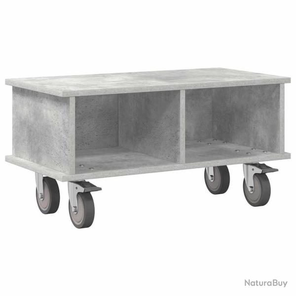 Meuble TV moderne rectangulaire 68 x 35 x 35 cm rangement optimal style �pur� en bois d'ing�nierie