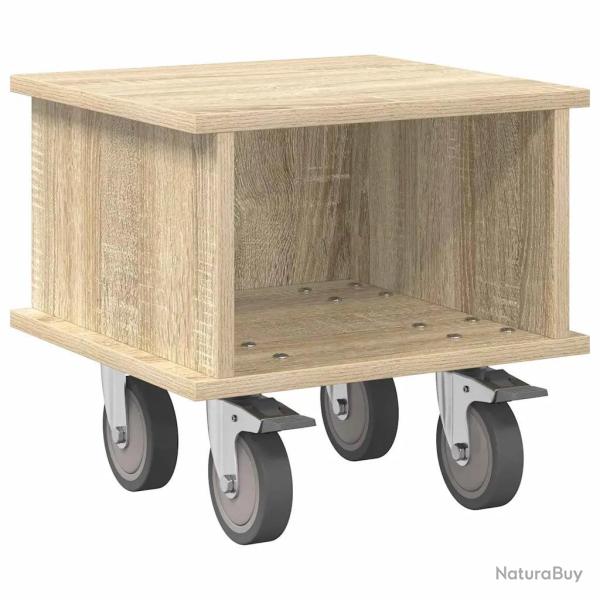 Meuble TV rectangulaire moderne int�rieur 37 x 35 x 35 cm design �pur� en bois d'ing�nierie ch�ne s