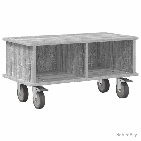 Meuble TV rectangulaire moderne avec rangement 68 x 35 x 35 cm en bois d'ing�nierie gris sonoma 02_