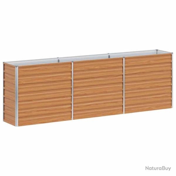 Jardini�re sur�lev�e industrielle chic 240 x 40 x 77 cm r�sistance intemp�ries minimaliste en acier