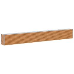 Jardini&egrave;re sur&eacute;lev&eacute;e design industriel ext&eacute;rieur 582 x 50 x 68 cm drainage optimal en acier galvani