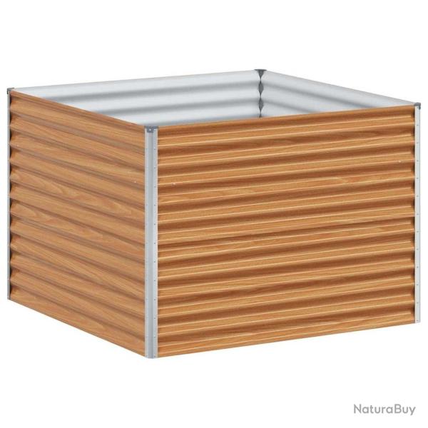 Jardini�re sur�lev�e ext�rieure 98 x 100 x 68 cm drainage optimal style industriel en acier galvani