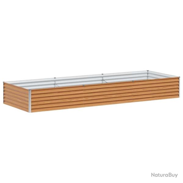 Jardini�re sur�lev�e industrielle 290 x 100 x 36 cm drainage optimal ext�rieur en acier galvanis� m