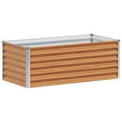 Jardini&egrave;re sur&eacute;lev&eacute;e design industriel ext&eacute;rieur 98 x 50 x 36 cm drainage optimal en acier galvanis