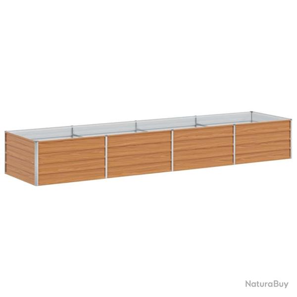 Jardini�re sur�lev�e en acier galvanis� style industriel chic jardin terrasse 320 x 80 x 45 cm en a