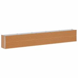 Jardini&egrave;re sur&eacute;lev&eacute;e design industriel ext&eacute;rieur 485 x 50 x 68 cm drainage optimal en acier galvani