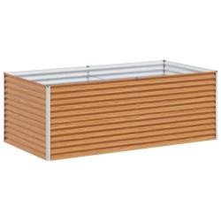 Jardini&egrave;re sur&eacute;lev&eacute;e industrielle 195 x 100 x 68 cm design fonctionnel terrasse en acier galvanis&eacute;