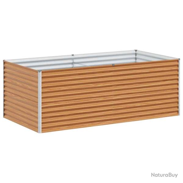 Jardini�re sur�lev�e industrielle 195 x 100 x 68 cm design fonctionnel terrasse en acier galvanis�