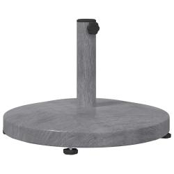Base de parasol moderne ronde ext&eacute;rieure 48 x 48 x 32 cm design &eacute;pur&eacute; jardin en acier gris fonc&eacute; 02