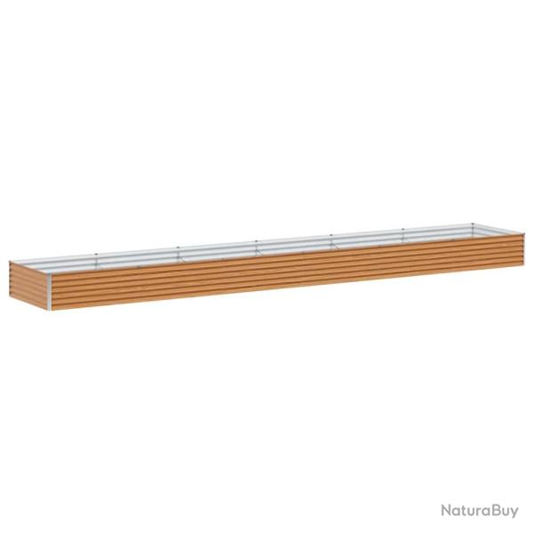 Jardini�re sur�lev�e ext�rieure 582 x 100 x 36 cm drainage optimal style industriel en acier galvan