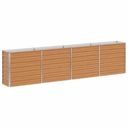 Jardini&egrave;re sur&eacute;lev&eacute;e terrasse jardin 320 x 40 x 77 cm entretien facile style industriel en acier ga