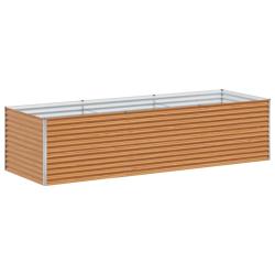 Jardini&egrave;re sur&eacute;lev&eacute;e ext&eacute;rieur 290 x 100 x 68 cm drainage optimal style industriel en acier galvani