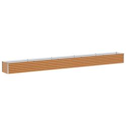 Jardini&egrave;re sur&eacute;lev&eacute;e design industriel 485 x 50 x 36 cm avec drainage optimal en acier galvanis&eacute; ma