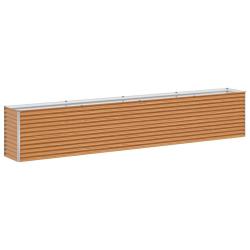 Jardini&egrave;re sur&eacute;lev&eacute;e design industriel 390 x 50 x 68 cm r&eacute;sistant aux intemp&eacute;ries facile &agrave; entreten